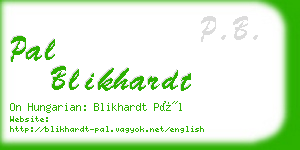 pal blikhardt business card